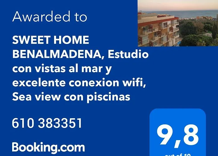 Sweet Estudio No Fumadores Con Vistas Al Mar Y Excelente Conexion Wifi Non Smoking With Sea Views And Excellent Wifi Enjoy Plenty Of Morning Sun Benalmádena